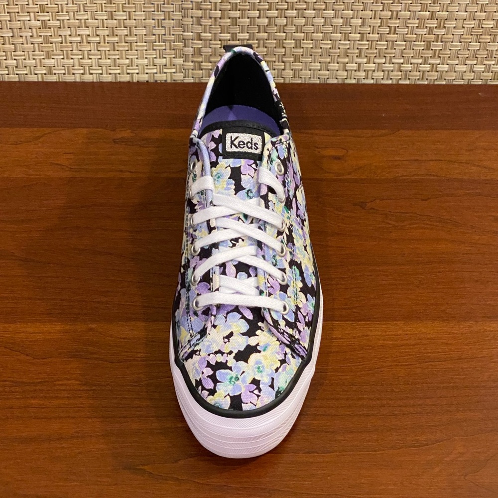 SOLD Keds Platform Triple Up Black Floral Sneaker - Picture 3 of 8